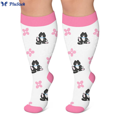 Plus Size Kitty Bloom Compression Socks - image 5