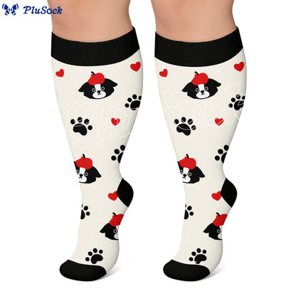 Plus Size Kitty Bloom Compression Socks - image 7