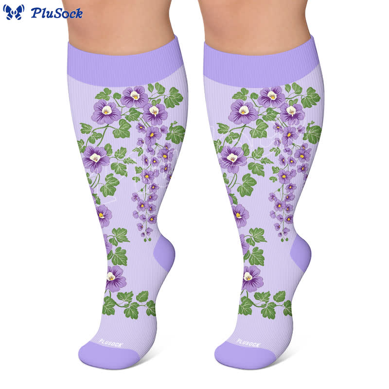 Plus Size Morning glory Compression Socks - image 4