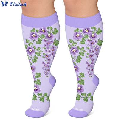 Plus Size Morning glory Compression Socks - image 4