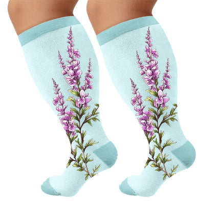 Plus Size Morning glory Compression Socks - image 10