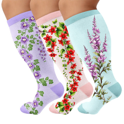 Plus Size Morning glory Compression Socks - image 7