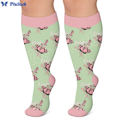 Plus Size Tulip Bloom Compression Socks - image 5