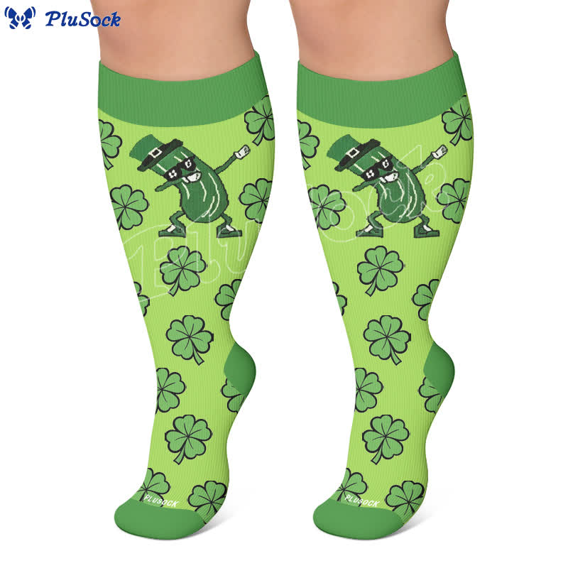 Plus Size Pickle Party Compression Socks - image 6