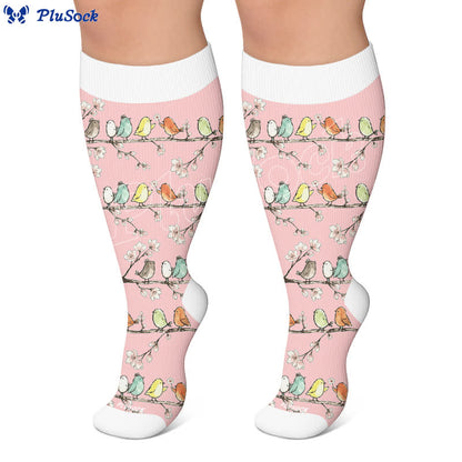 Plus Size Botanical Garden Compression Socks - image 6