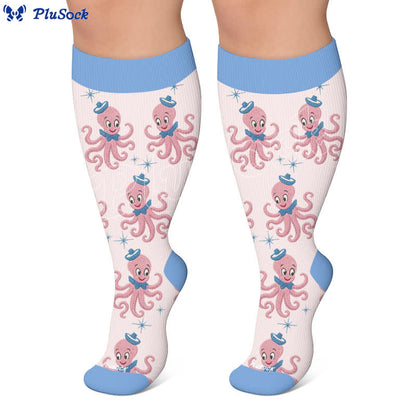 Plus Size Boho Floral Compression Socks - image 7