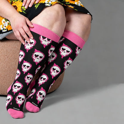 Plus Size Bat Heart Compression Socks - image 2