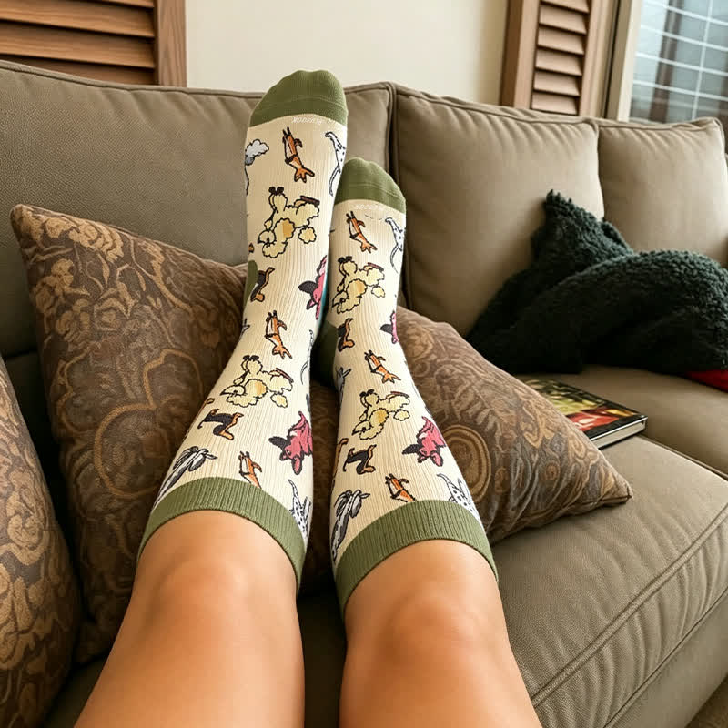 Plus Size Swan Cat Compression Socks - image 2