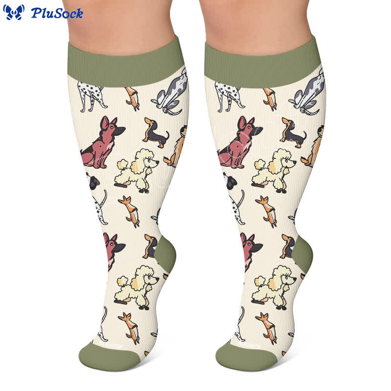 Plus Size Swan Cat Compression Socks - image 5