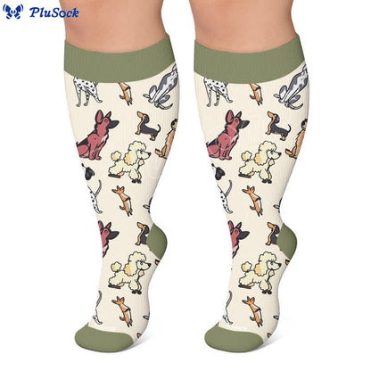 Plus Size Swan Cat Compression Socks - image 5
