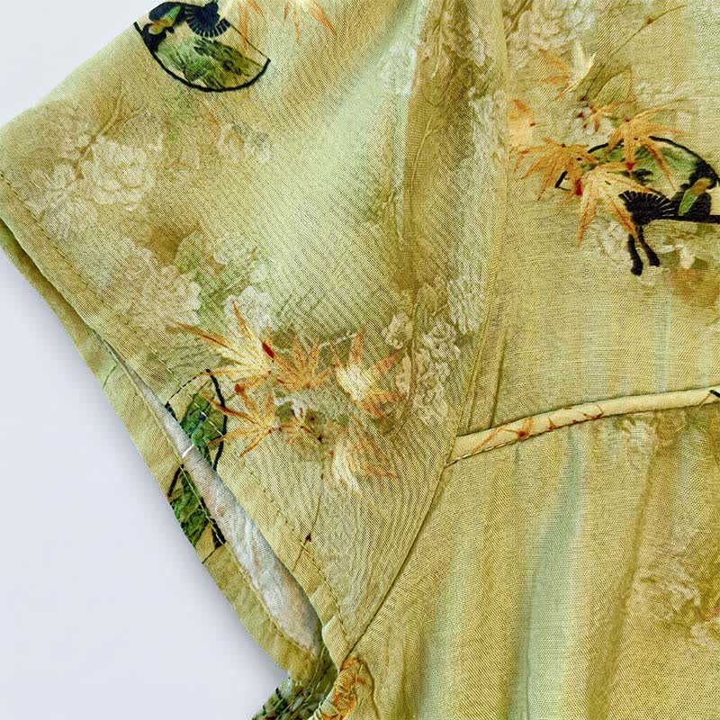 Plus-Size Floral Mandarin Collar Tunic Blouse - image 3