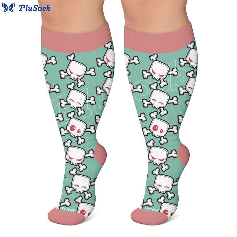 Plus Size Skull Alien Compression Socks - image 4
