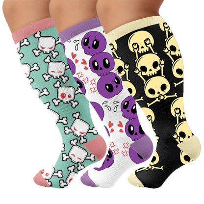 Plus Size Skull Alien Compression Socks - image 7