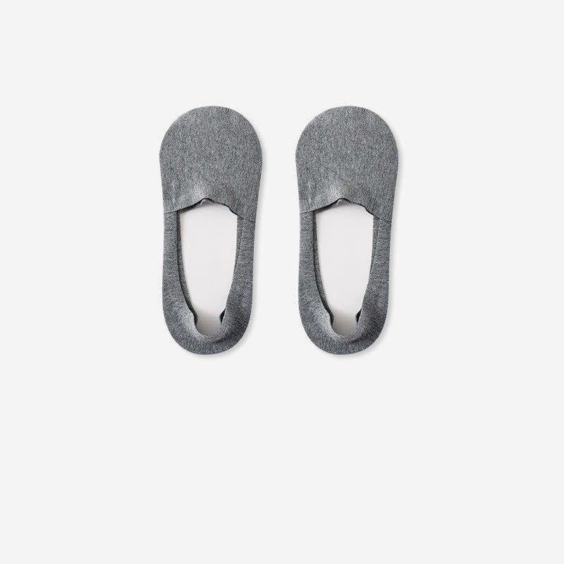 Breathable Cotton Invisible No Show Socks (3 Pairs) - Dark Grey - RU39-44(US6-10) - image 5