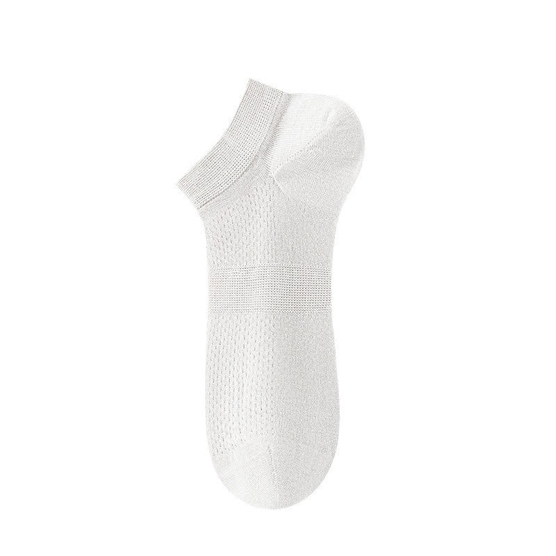 Breathable Silk Ankle Socks (8 Pairs) - White - EU36-44(US3-10) - image 6