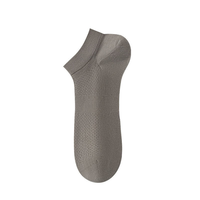 Breathable Silk Ankle Socks (8 Pairs) - Grey - EU36-44(US3-10) - image 7