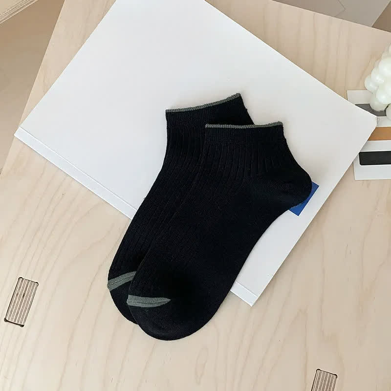 Casual Ribbed Bamboo Ankle Socks (5 Pairs) - Black - EU36-44(US3-10) - image 11