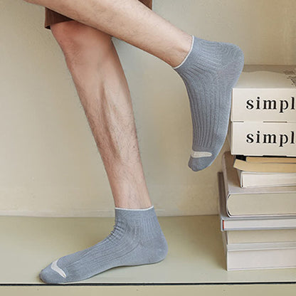 Casual Ribbed Bamboo Ankle Socks (5 Pairs) - image 5