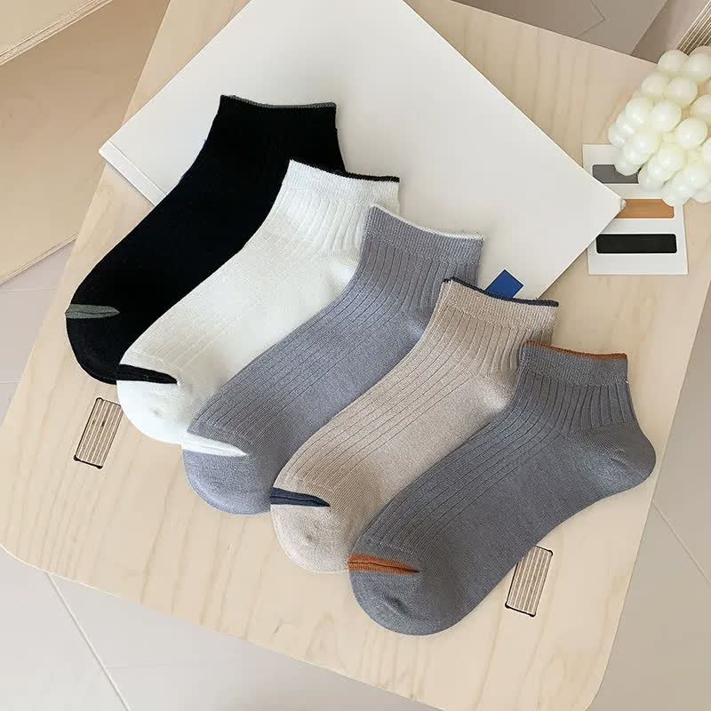 Casual Ribbed Bamboo Ankle Socks (5 Pairs) - image 9