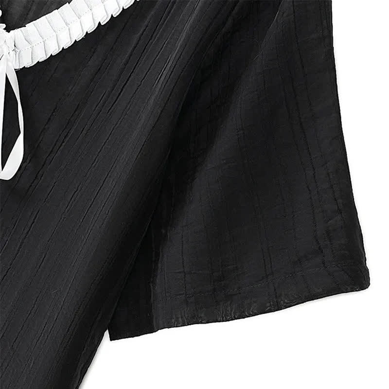 Plus Size Ruffle Tie Neck Top - image 3