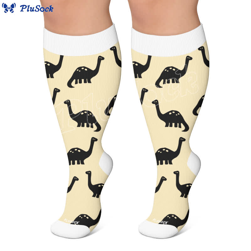 Plus Size Colorblock Animal Compression Socks - image 4