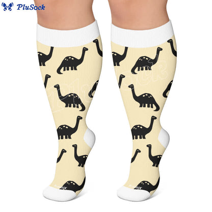 Plus Size Colorblock Animal Compression Socks - image 4