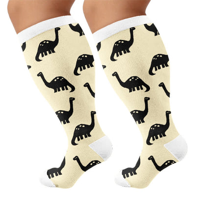 Plus Size Colorblock Animal Compression Socks - image 8