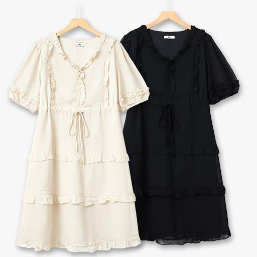 Romantic Plus Size Tiered Ruffle Midi Dress - image 0
