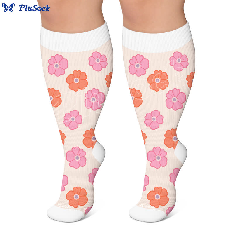 Plus Size Daisy Butterfly Compression Socks - image 6