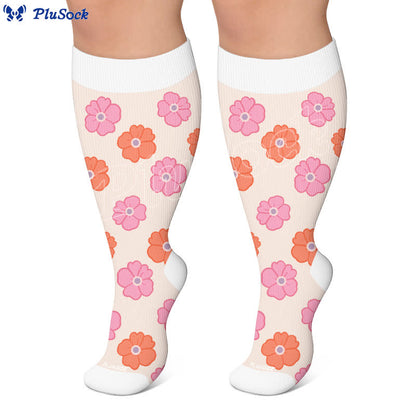 Plus Size Daisy Butterfly Compression Socks - image 6