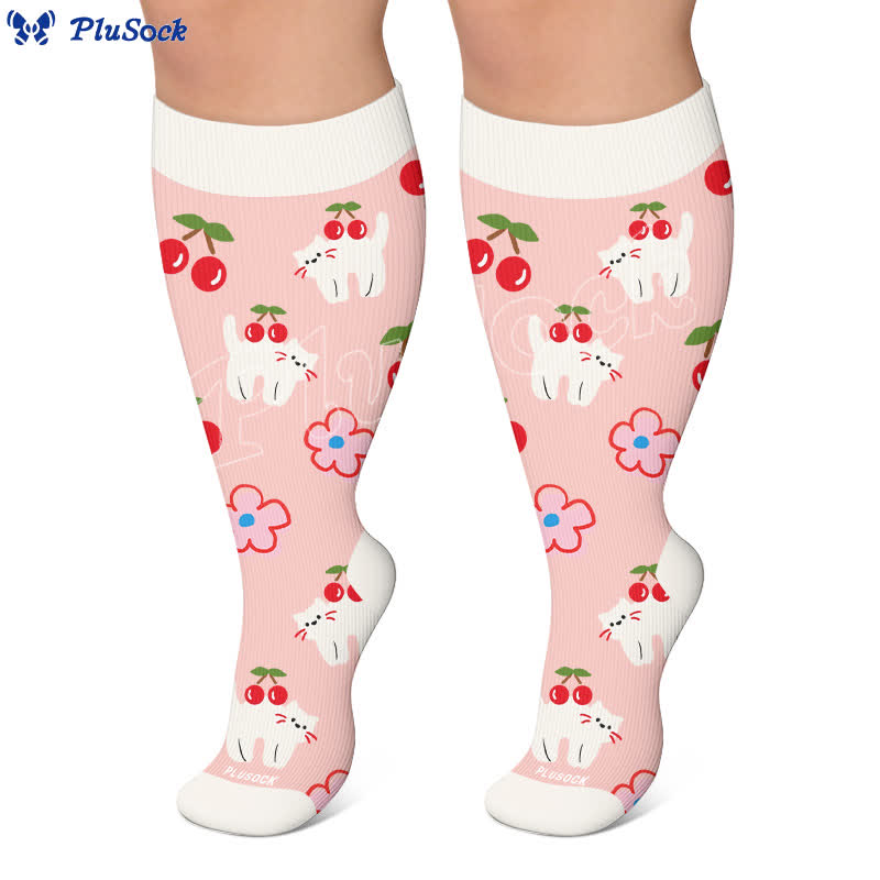 Plus Size Daisy Butterfly Compression Socks - image 7
