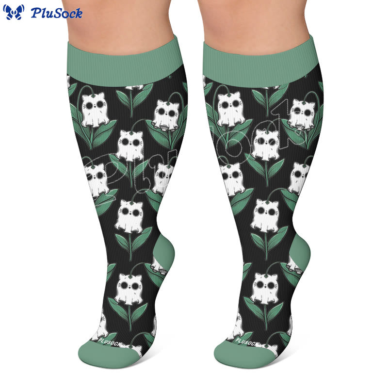 Plus Size Cute Spooky Compression Socks - image 5