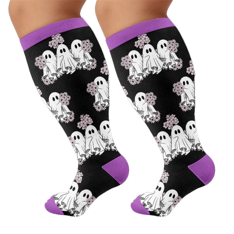 Plus Size Cute Spooky Compression Socks - image 8