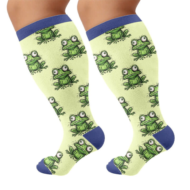 Plus Size Frog Owl Compression Socks - image 8