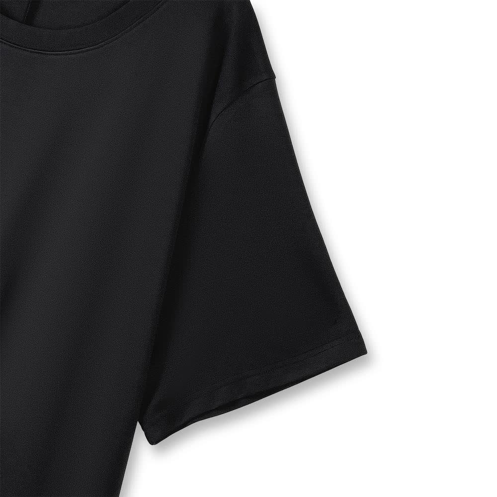 Plus Size Round Neck Short Sleeve Shift Modest Midi Dress - image 2