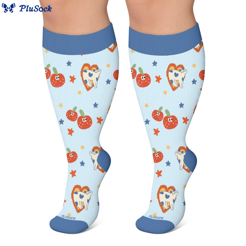 Plus Size Cartoon Cat Dog Compression Socks - image 7