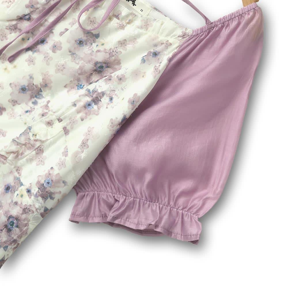 Plus Size Square Neck Puff Contrast Floral Tiered A-line Sundresses - image 2