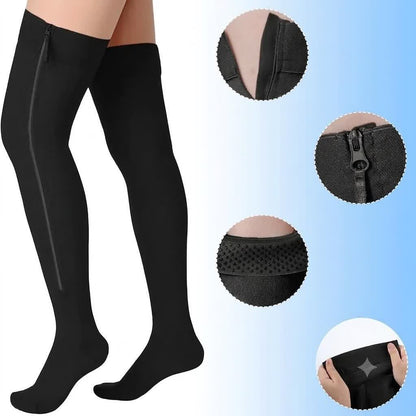 Sleek Zipper Compression Socks - image 3