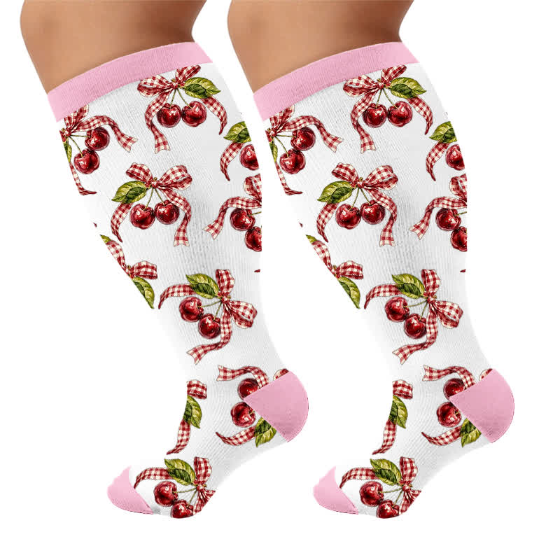 Plus Size Cactus Pop Compression Socks - image 10