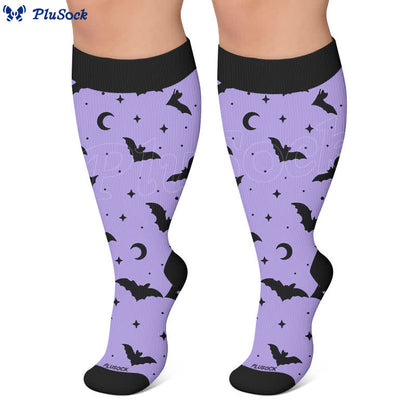 Plus Size Ghost Pumpkin Compression Socks - image 5