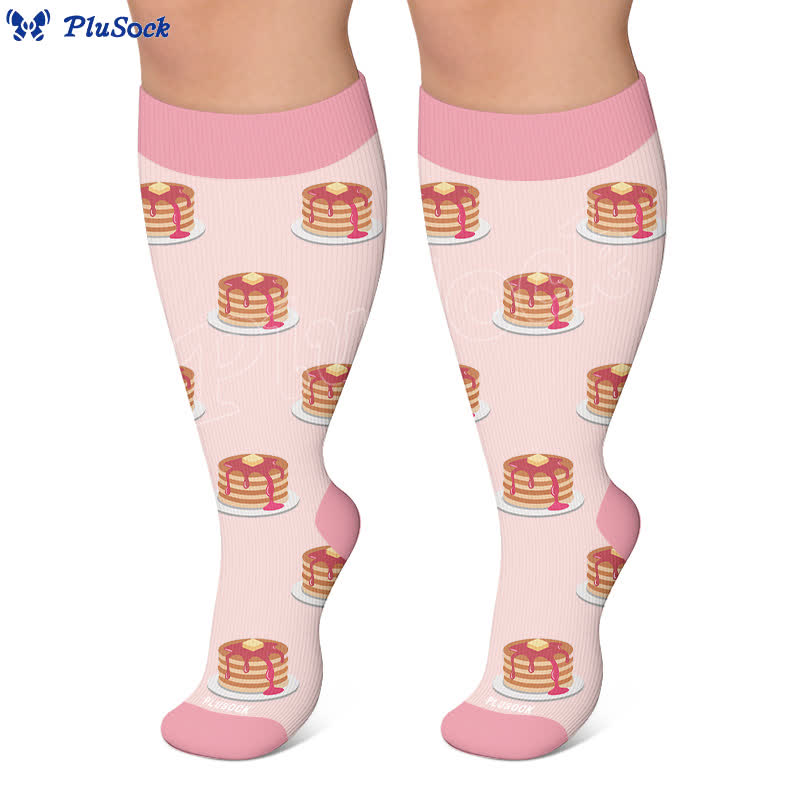 Plus Size Pancake Cookie Compression Socks - image 6