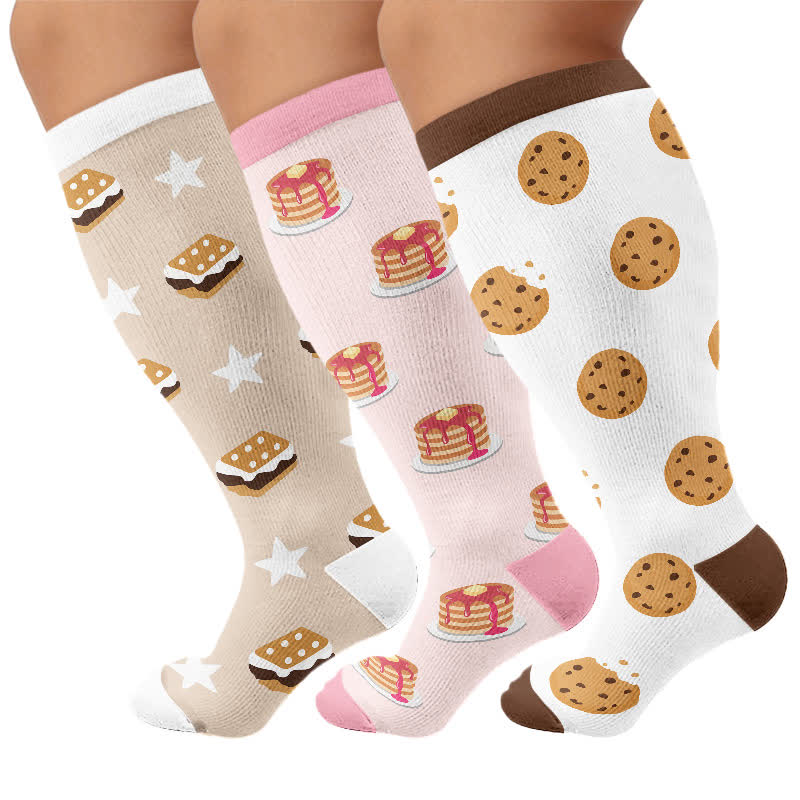 Plus Size Pancake Cookie Compression Socks - image 4