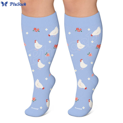 Plus Size Bunny Bloom Compression Socks - image 10