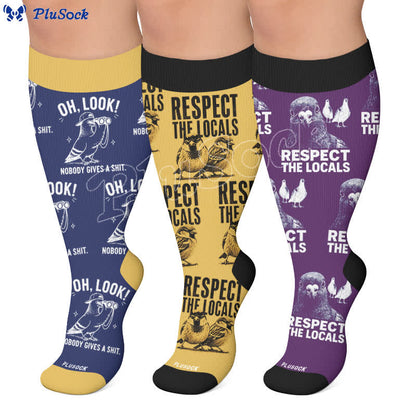 Plus Size Pigeon Compression Socks - image 0
