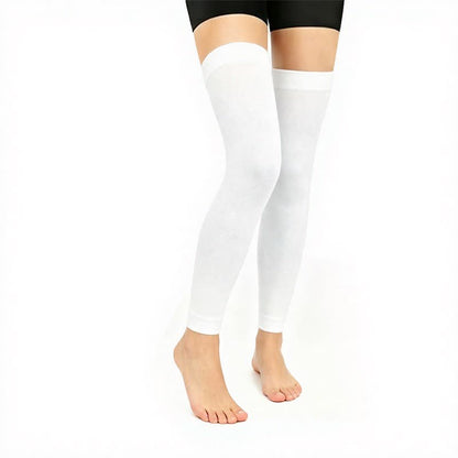 Green Polka Dots Thigh High Compression Sleeves(3 Pairs) - White - L/XL - image 3