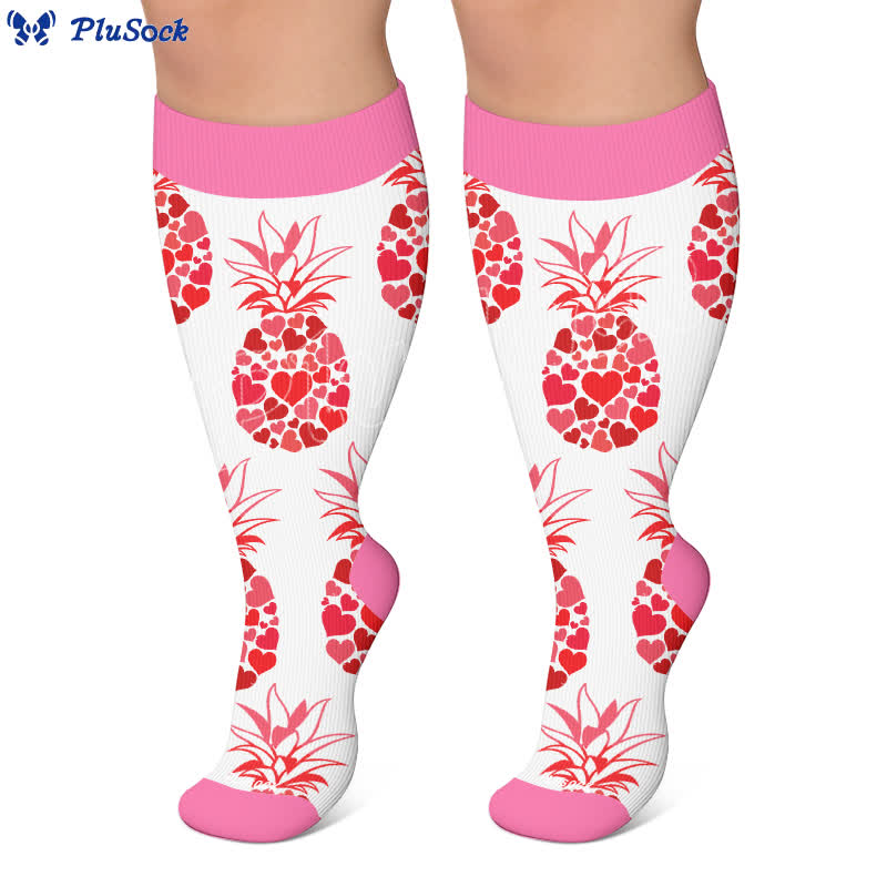 Plus Size Doodle Floral Compression Socks - image 4