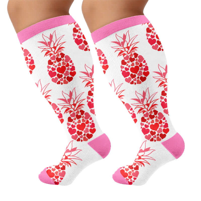 Plus Size Doodle Floral Compression Socks - image 8
