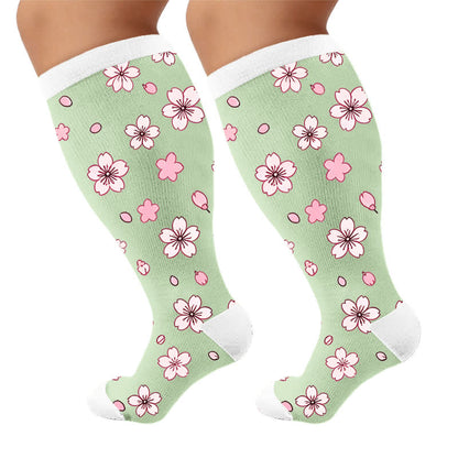 Plus Size Strawberry Daisy Compression Socks - image 9