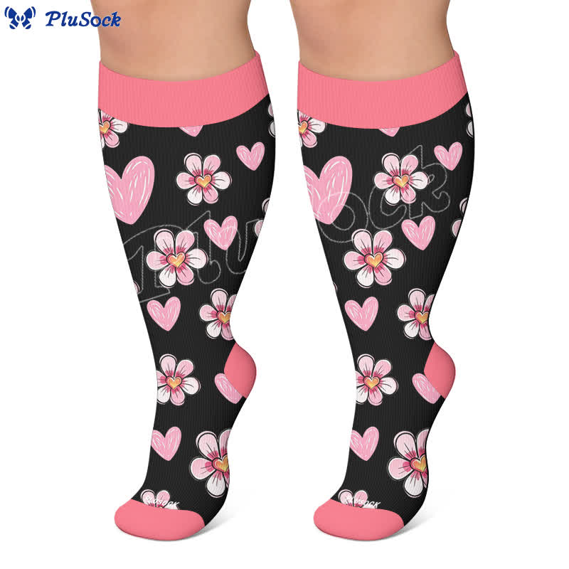 Plus Size Daisy Bloom Compression Socks - image 5