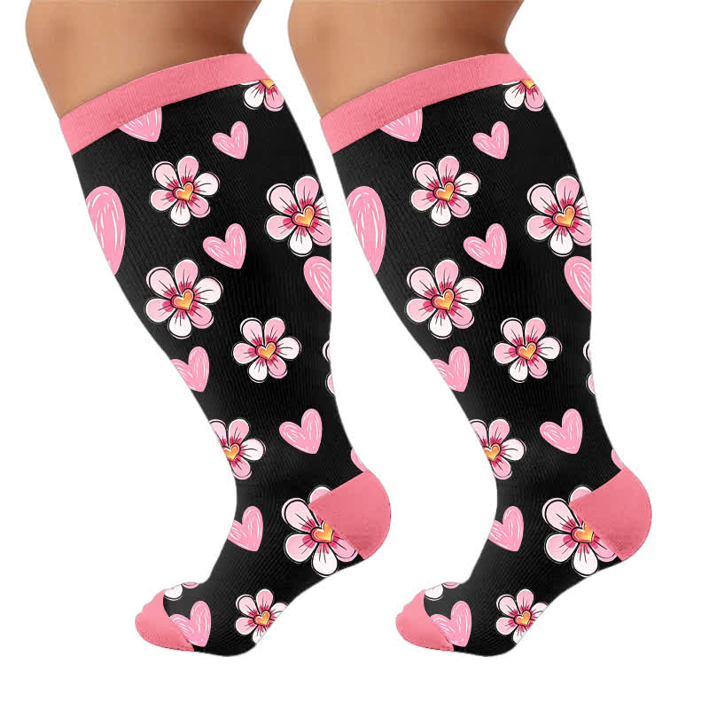 Plus Size Daisy Bloom Compression Socks - image 9